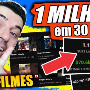 1 milhão de inscritos em 3 Semanas Canal Dark Viral de Youtube sem com Milhões de Views