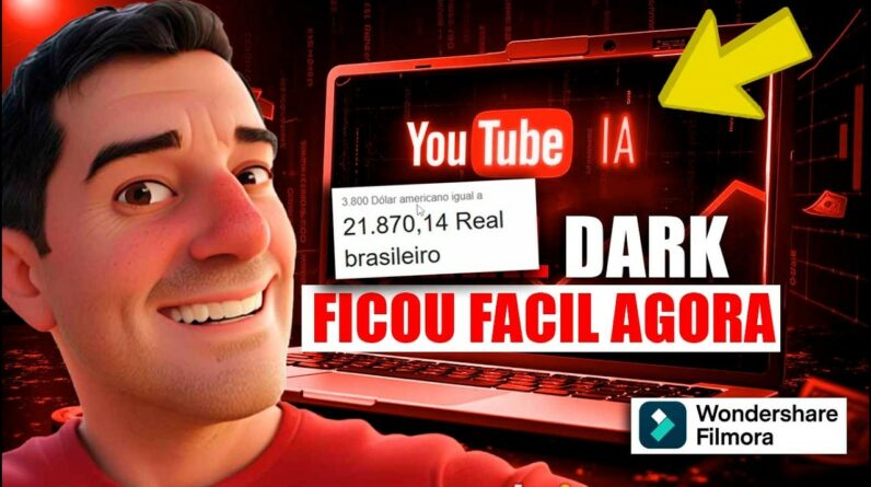 Como Ganhar Dinheiro com Canal Dark (Usando IA Filmora)